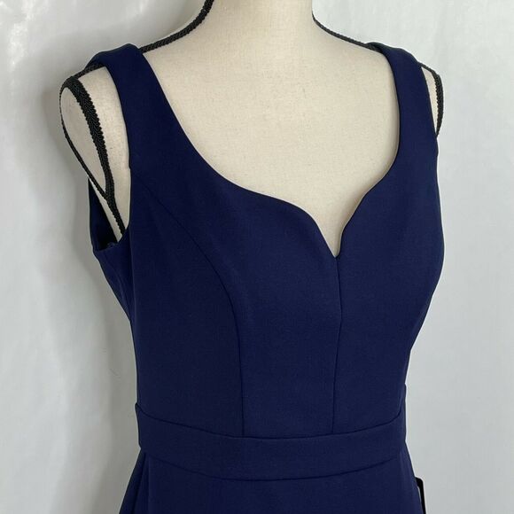 Joanna Chen New York Blue Sleeveless Sheath Dress NWT Size 6 - Picture 5 of 9